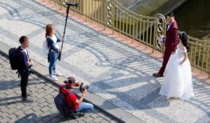 A fotografia de casamento Equipe de fotografia de casamento