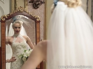 Vestido de noiva de Aurora (Mariana Ximenes) em Joia Rara Vestido de noiva de Aurora