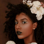 Arranjo de flores para cabelo de noiva