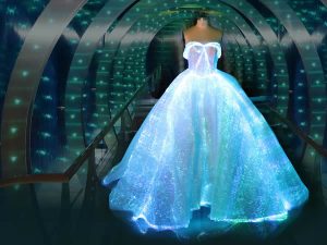 Vestido de casamento com luzes de LED