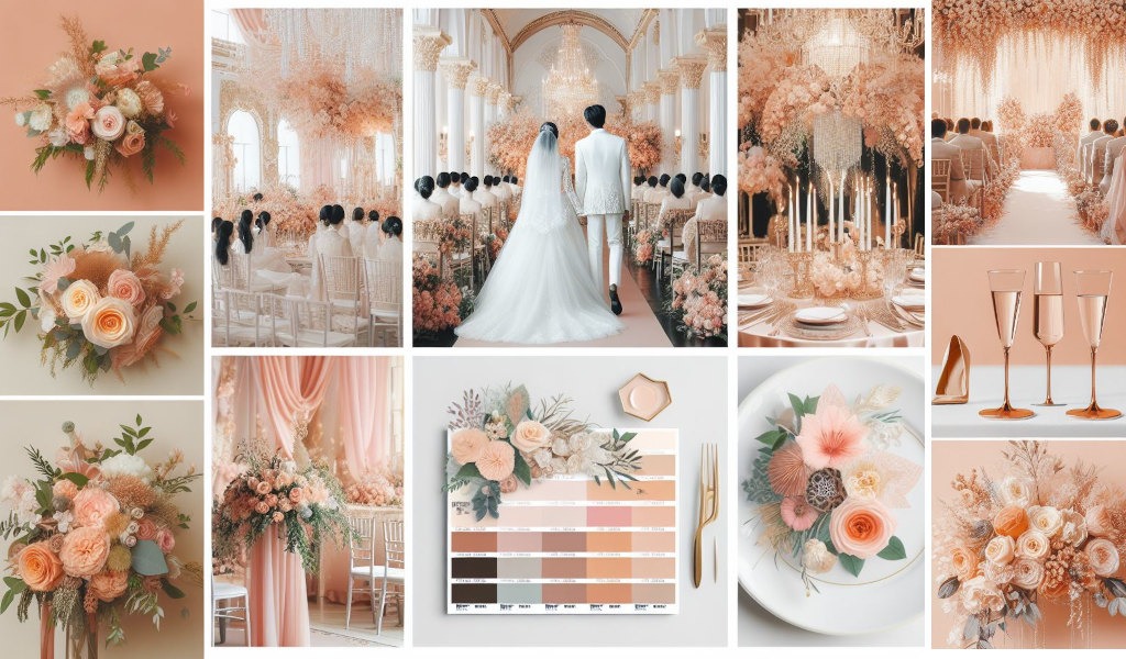 Casamento em Tons de Peach Fuzz: A Cor do Ano Pantone 2024