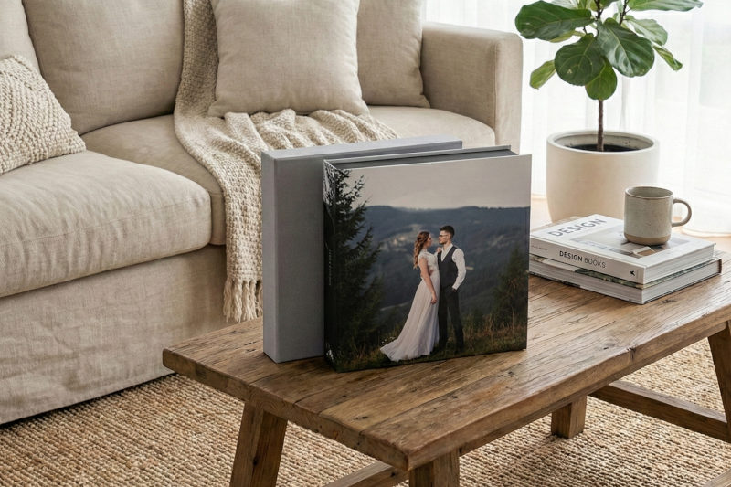 Álbum de casamento com capa personalizada