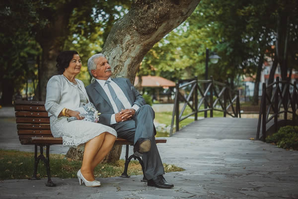 Comemorando bodas do casamento