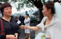 Noiva-reporter chinesa | Foto: reprodução