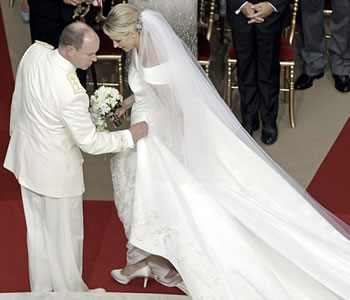 Vestido de noiva de Charlene Wittstock