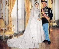 Casamento do Principe Rainier III e Grace kelly, pais de Albert