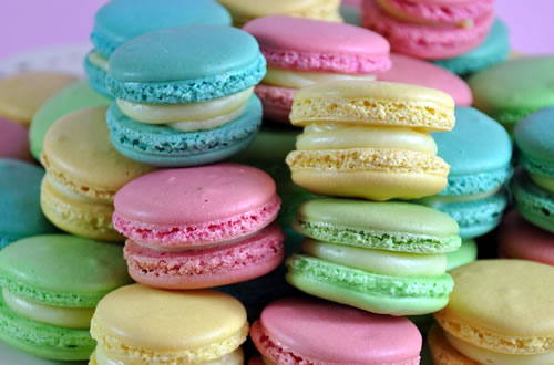 Macarons coloridos