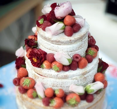 Naked cake de casamento