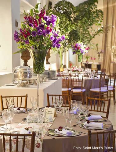 Sete estilos de decoração de casamento